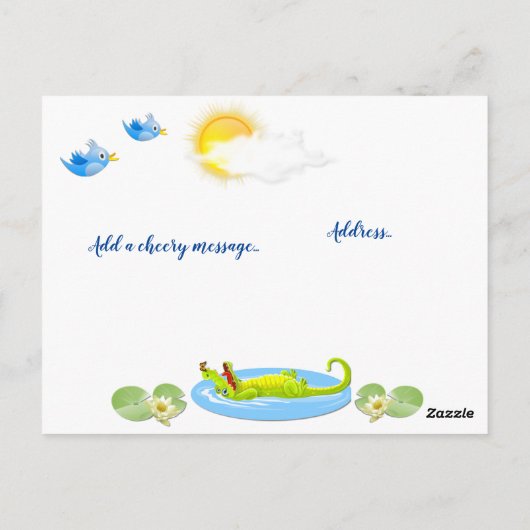 Lach! Briefkaart (Achterkant)