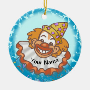 Lach Clown Gezicht Keramisch Ornament