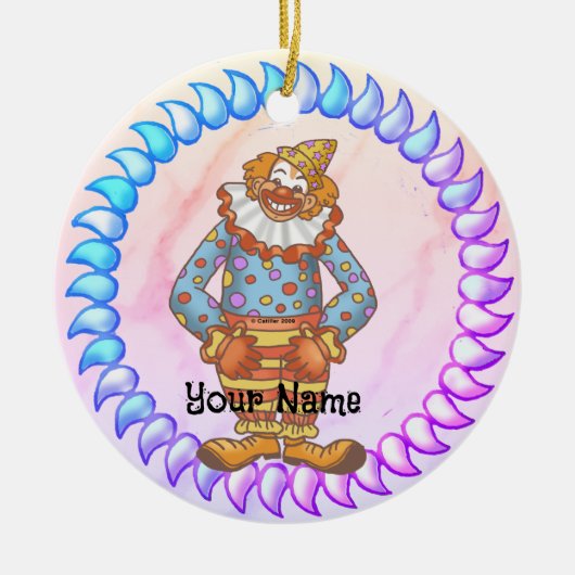 Lach Clown  Keramisch Ornament (Voorkant)