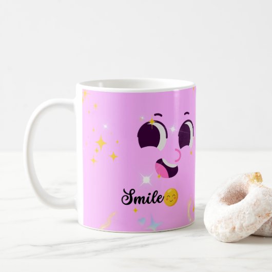 Lach Cute Kawaii & Altijd Met Liefde Mok (Met donut)