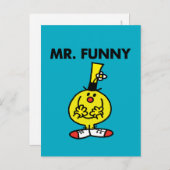 Lach de heer Funny met de bloem. Briefkaart (Voorkant / Achterkant)