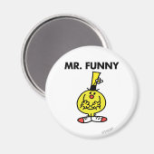 Lach de heer Funny met de bloem. Magneet (Voorkant / Achterkant)