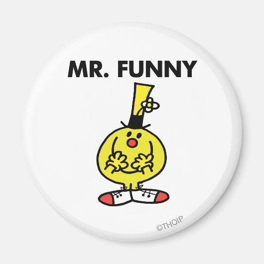 Lach de heer Funny met de bloem. Magneet (Voorkant)