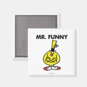 Lach de heer Funny met de bloem. Magneet (Voorkant / Achterkant)