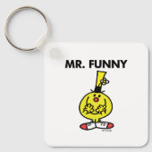 Lach de heer Funny met de bloem. Sleutelhanger (Voorkant)
