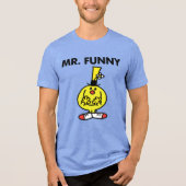 Lach de heer Funny met de bloem. Tri-Blend Shirt (Voorkant)