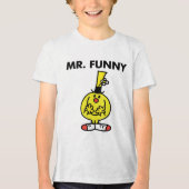 Lach de heer Funny met de bloem. Tri-Blend Shirt (Voorkant)