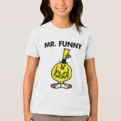 Lach de heer Funny met de bloem. Tri-Blend Shirt (Voorkant)