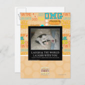 Lach & de wereld lacht met je mee briefkaart (Voorkant / Achterkant)