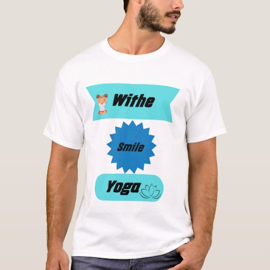 "Lach diep en adem in een vredig yogamoment T-shirt (Voorkant)