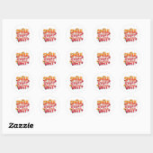 Lach Elke Dag - Positieve Vibes Ronde Sticker (Vel)