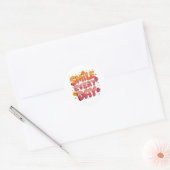 Lach Elke Dag - Positieve Vibes Ronde Sticker (Envelop)