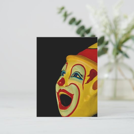 Lach en de wereld lachen met jou! briefkaart (Staand voorkant)