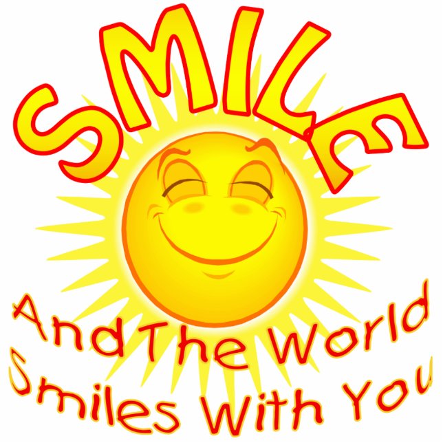 Lach en de World Smile met You (v2) Staand Fotobeeldje (Voorkant)