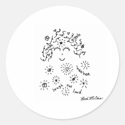 Lach en giechel Stickers (Voorkant)