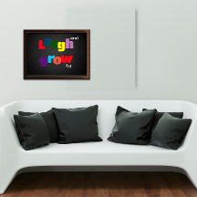 Lach en kweek vet kleurrijk typografie Poster