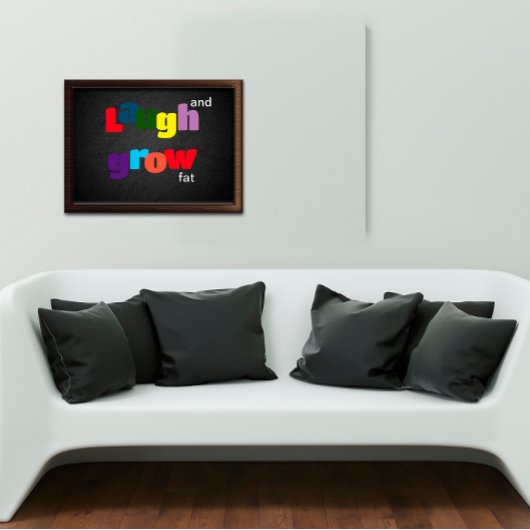 Lach en kweek vet kleurrijk typografie Poster