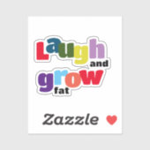 Lach en kweek vet motivatie kleurrijk sticker (Vel)