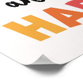 Lach en wees blij met de positieve wandkunst poster (Hoek)