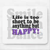 Lach en wees blij! muismat (Voorkant)