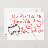 Lach en zeg bedankt briefkaart (Voorkant / Achterkant)