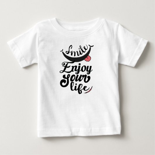 Lach Geniet Van Je Leven Leuk Shirt (Voorkant)