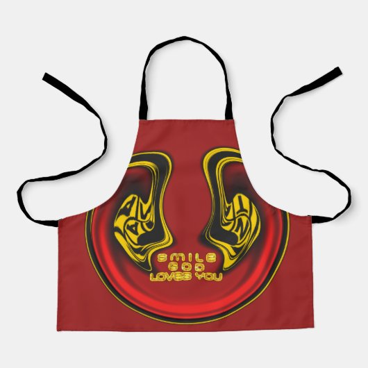 Lach God houdt van je cadeautje voor het meest rec Schort (Voorkant)