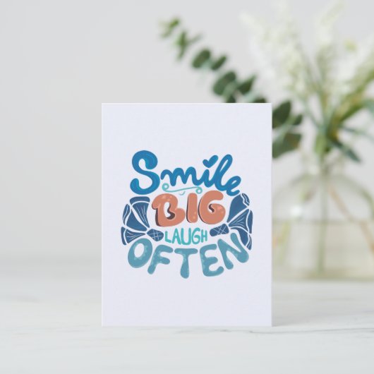 Lach Grote lach Vaak: hartverwarmende boodschap Briefkaart (Staand voorkant)