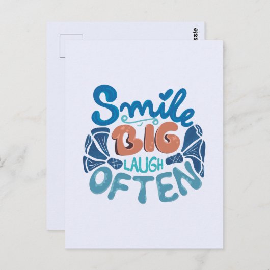 Lach Grote lach Vaak: hartverwarmende boodschap Briefkaart (Voorkant / Achterkant)