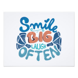 Lach Grote lach Vaak: hartverwarmende boodschap Foto Afdruk