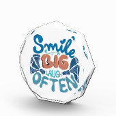 Lach Grote lach Vaak: hartverwarmende boodschap Fotoblokken (Rechts)