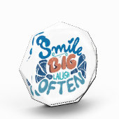 Lach Grote lach Vaak: hartverwarmende boodschap Fotoblokken (Links)