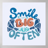 Lach Grote lach Vaak: hartverwarmende boodschap Poster (Voorkant)