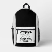 Lach hardop grappig bedrukte rugzak (Voorkant)