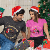 Lach hardop met kerstman en krampus kerst t-shirt