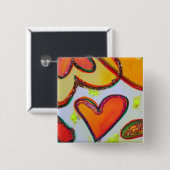 Lach Hart Tuin Kunst Knopen of Speldjes (Voorkant /achterkant)