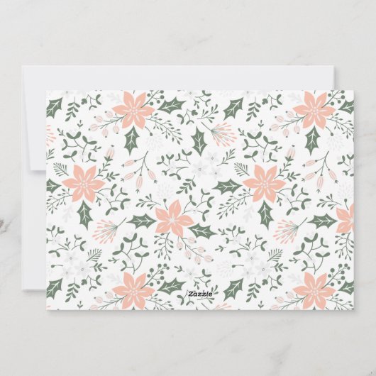 Lach helemaal wit feestdagenkaart (Achterkant)