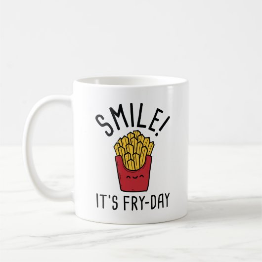 Lach! Het is Fry-Day Koffiemok (Links)