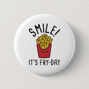 Lach! Het is Fry-Day Ronde Button 5,7 Cm