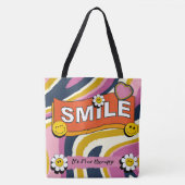 Lach. Het is gratis therapie Canvas tas (Voorkant)