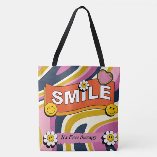 Lach. Het is gratis therapie Canvas tas (Voorkant)