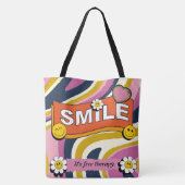 Lach. Het is gratis therapie Canvas tas (Achterkant)