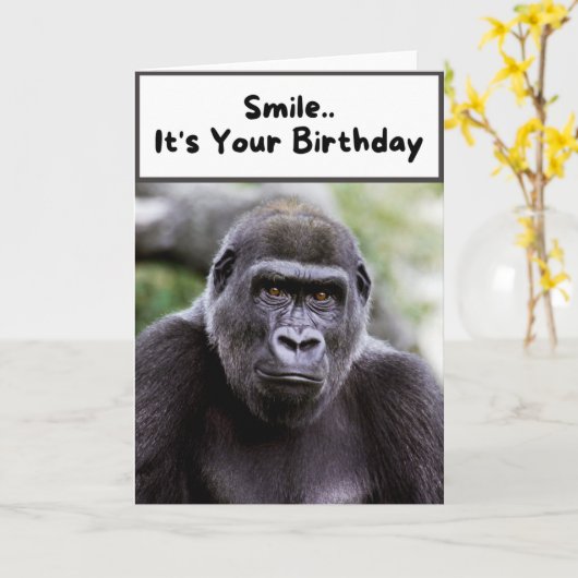 Lach. Het is jouw verjaardag Kaart (Gele Bloem)