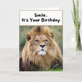 Lach. Het is jouw verjaardag - Lion Kaart (Voorkant)