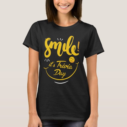 Lach! het is T-shirt met Trivia Day (Voorkant)