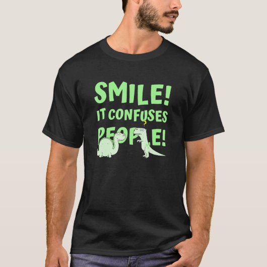 Lach het verwart mensen Dinosaur T-shirt (Voorkant)