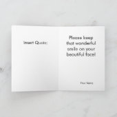 Lach, ik denk aan jou bedankkaart (Binnen)