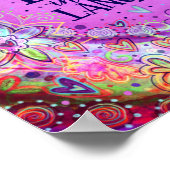 Lach in dezelfde taal Paarse Inspirerend Poster (Hoek)