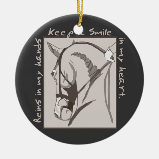Lach in mijn hart keramisch ornament (Voorkant)