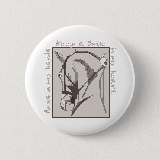Lach in mijn hart ronde button 5,7 cm (Voorkant)
